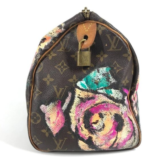 LOUIS VUITTON M48610 Monogram Rose Speedy30 Hand Bag MonogramCanvas Brown/pink - Picture 3 of 15